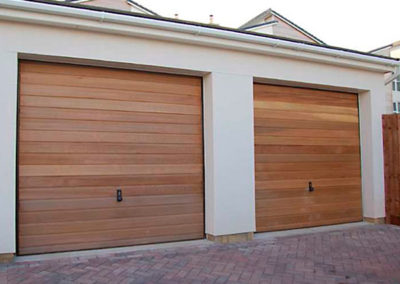 Albuquerque Double Garage Door Install Wooden Slats