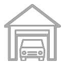 car in garage icon gray